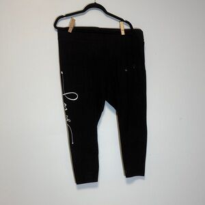 Torrid Black Leggings with White Script